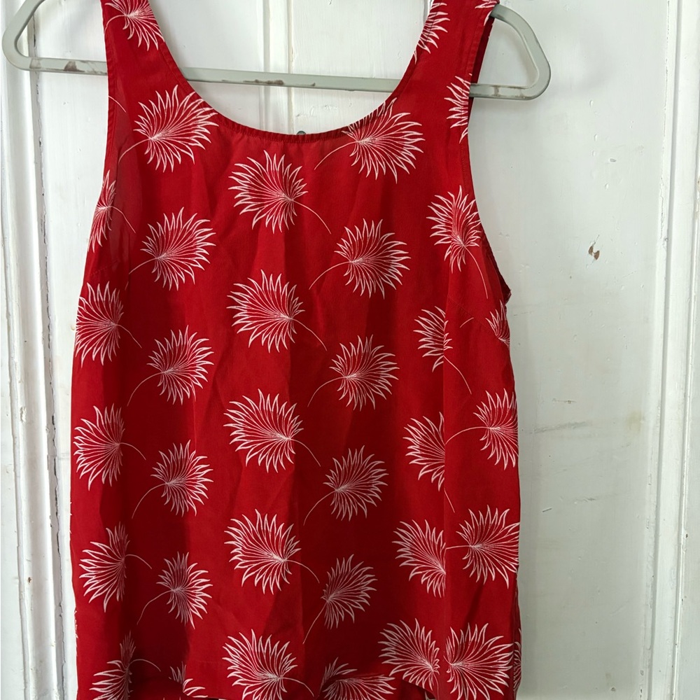 Madewell Red Floral Tank Top